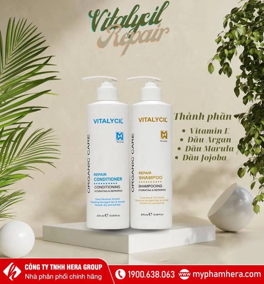 Bộ dầu gội phục hồi Vitalycil Repair myphamhera.com