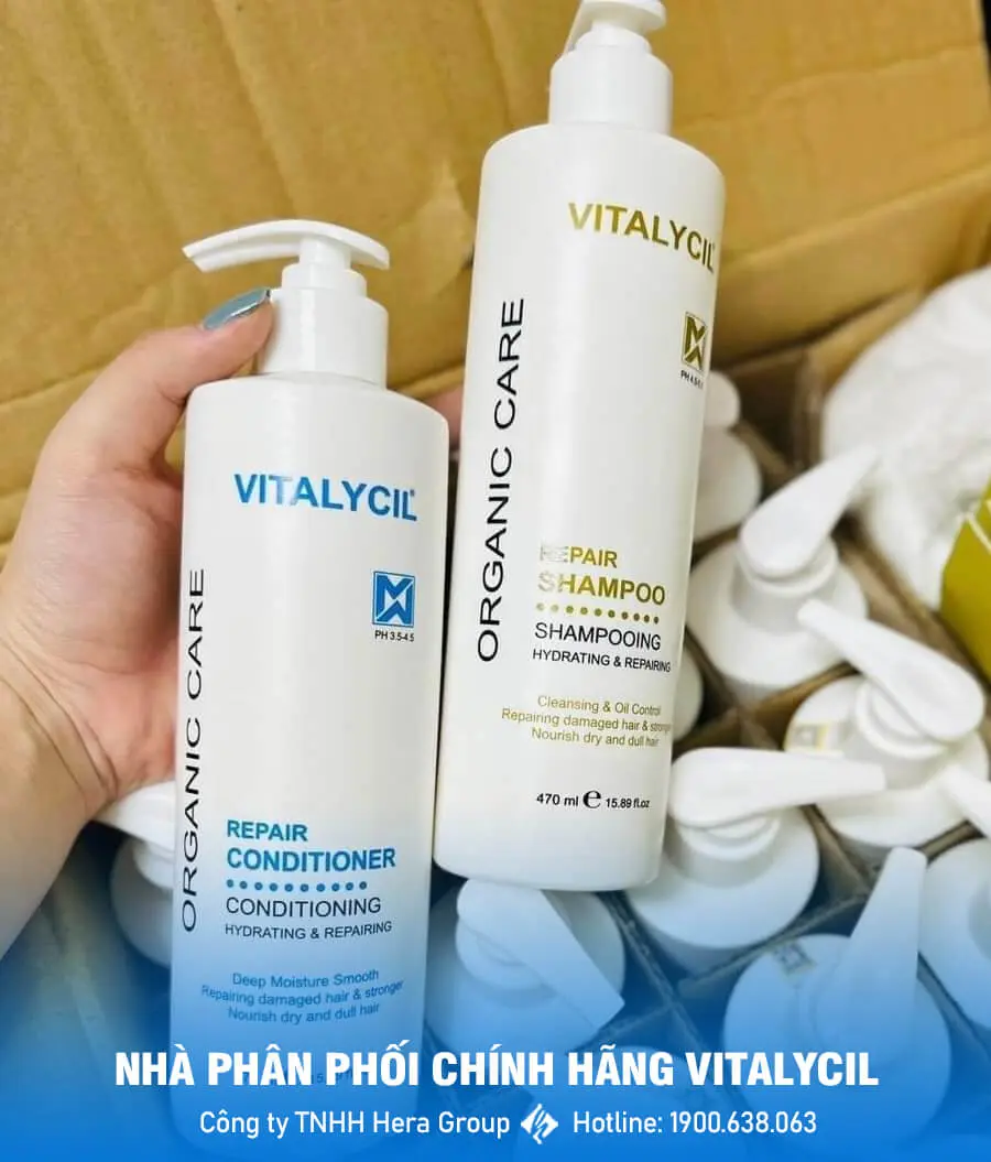 Bộ dầu gội phục hồi Vitalycil Repair myphamhera.com