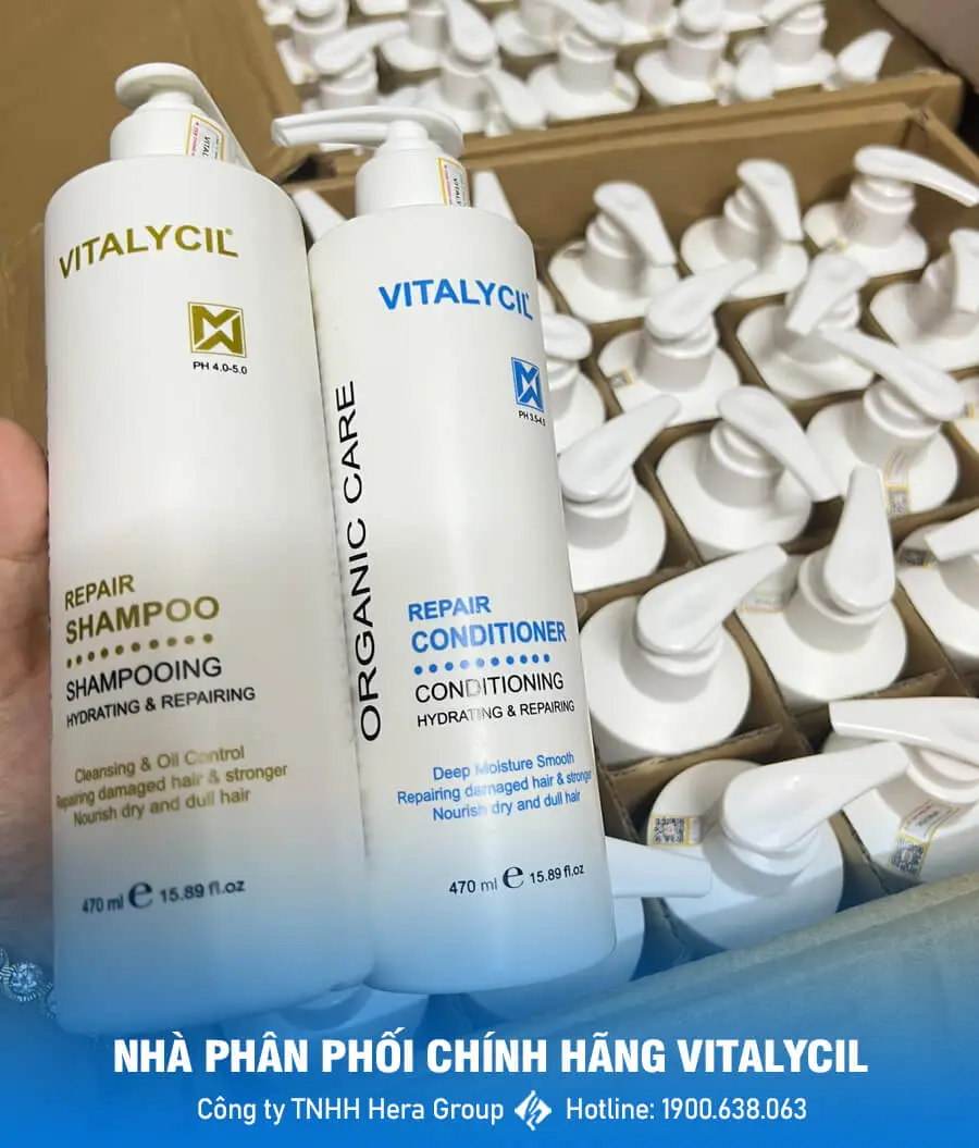 Bộ dầu gội phục hồi Vitalycil Repair myphamhera.com