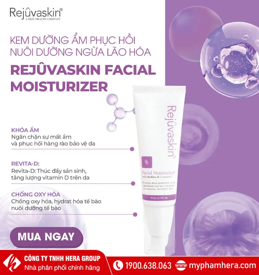 công dụng kem dưỡng phục hồi ngừa lão hóa rejuvaskin moisturizer myphamhera.com