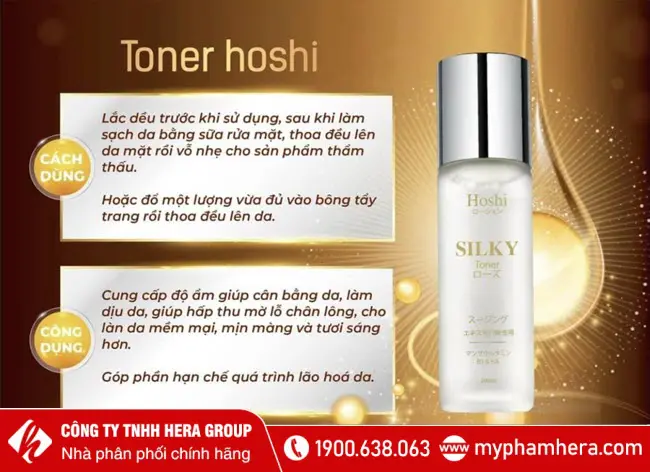 Công dụng Nước hoa hồng Hoshi Silky