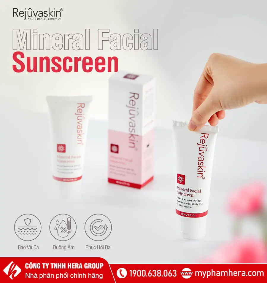 kem chống nắng vật lý mineral facial spf32 rejuvaskin myphamhera.com