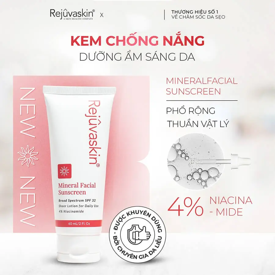 kem chống nắng vật lý mineral facial spf32 rejuvaskin myphamhera.com