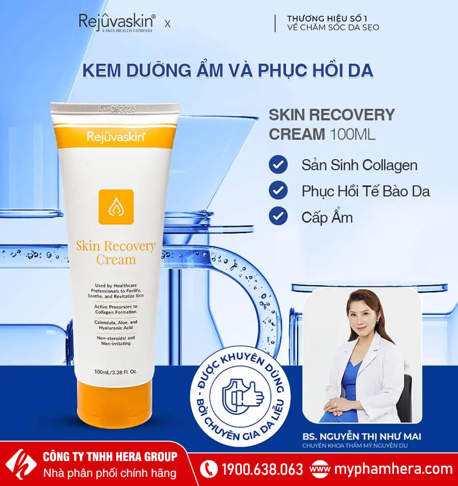 hướng dẫn sử dụng Kem dưỡng ẩm và phục hồi da rejuvaskin myphamhera.com