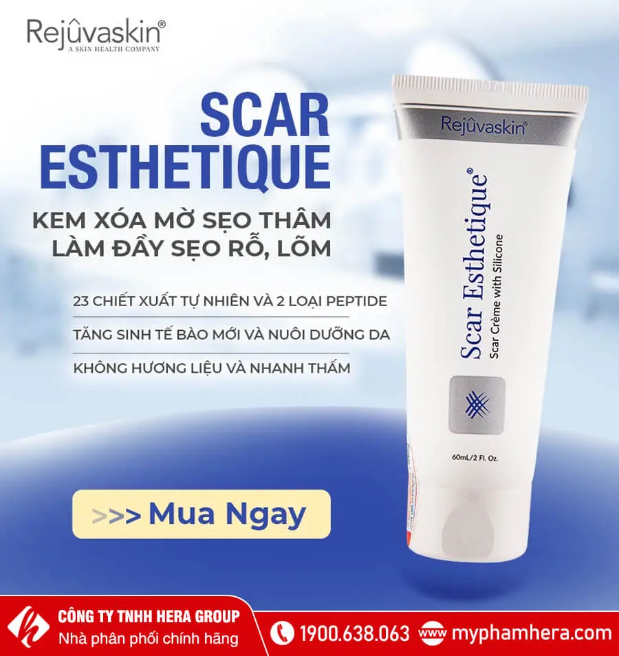 Khuyến mãi kem trị sẹo thâm sẹo rỗ sẹo lõm scar esthetique rejuvaskin myphamhera.com