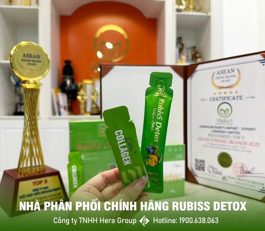 Nước uống giảm cân Rubiss Detox Plus Collagen chính hãng myphamhera.com