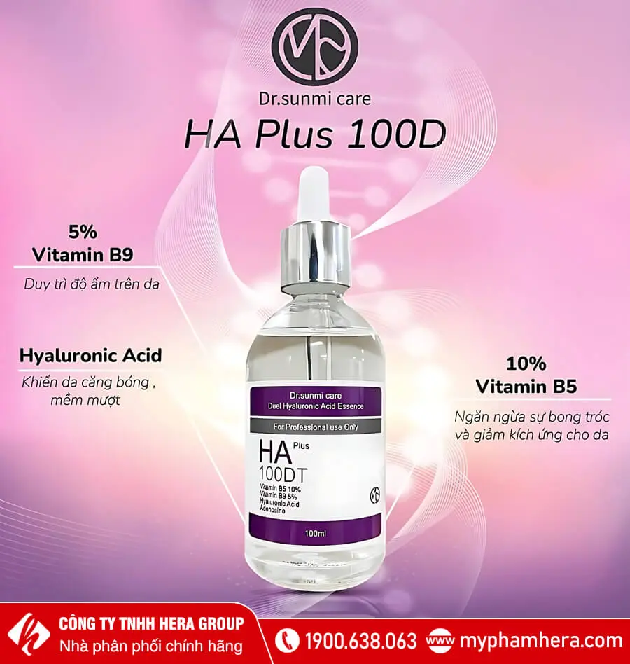 thành phần Serum HA Plus 100DT Dr. Sunmi Care Hàn Quốc myphamhera.com