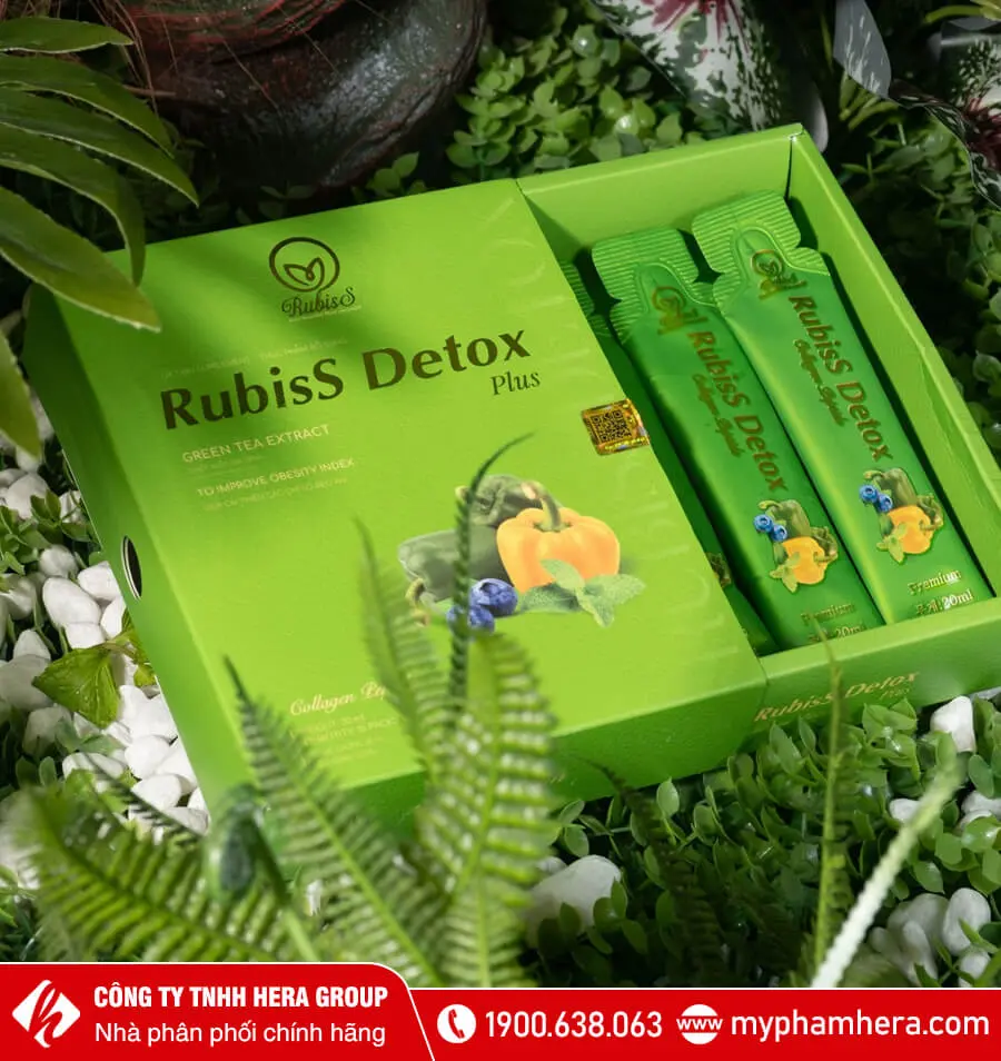 thành phần Nước uống giảm cân Rubiss Detox Plus Collagen myphamhera.com