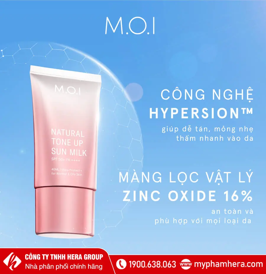 công dụng Sữa chống nắng M.O.I Hồ Ngọc Hà myphamhera.com