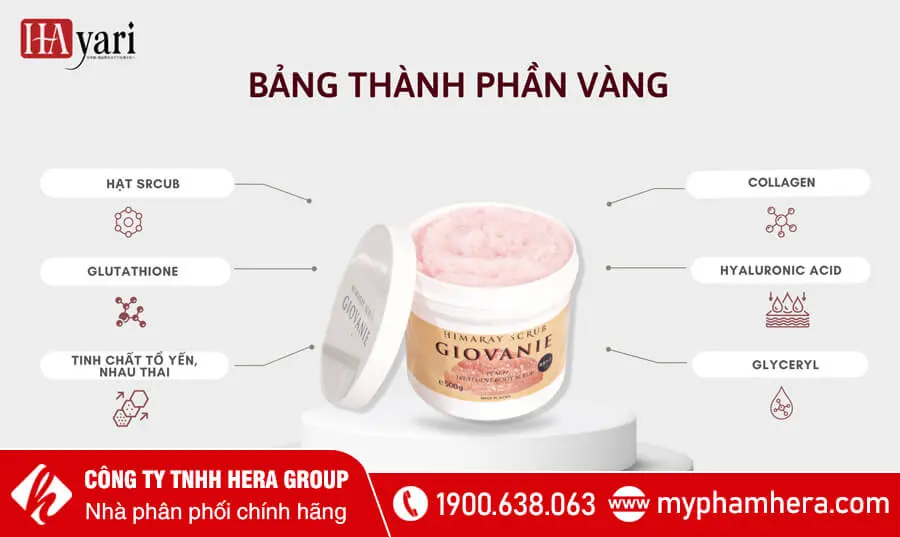 công dụng Tẩy tế bào chết Body Giovanie Himaray Scrub myphamhera.com