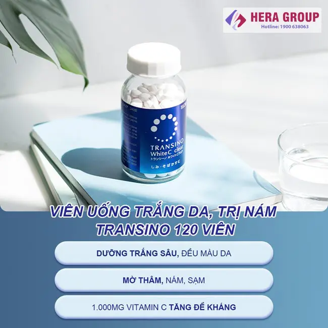 Viên uống trắng da Transino White C Clear Nhật Bản