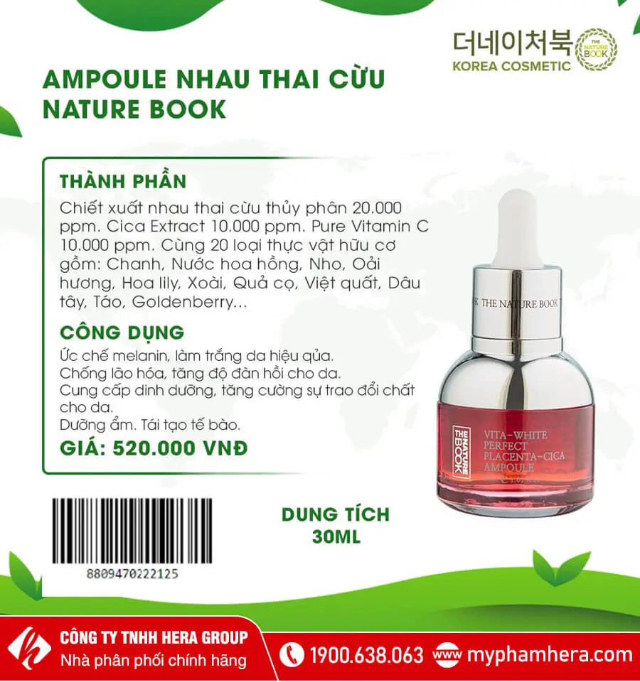 ampoule nhau thai cừu the nature book myphamhera.com