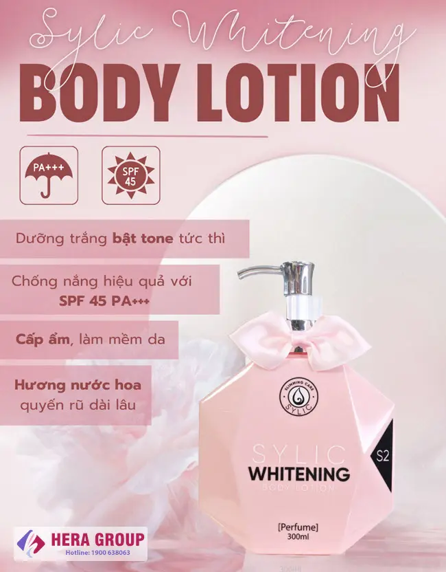 Công dụng Kem dưỡng trắng da Slimming Care Sylic Whitening Body Lotion