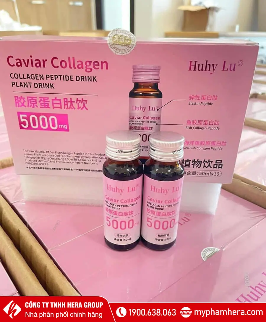 công dụng Nước uống Collagen Trứng Cá Tằm Caviar Huhy Lu myphamhera.com