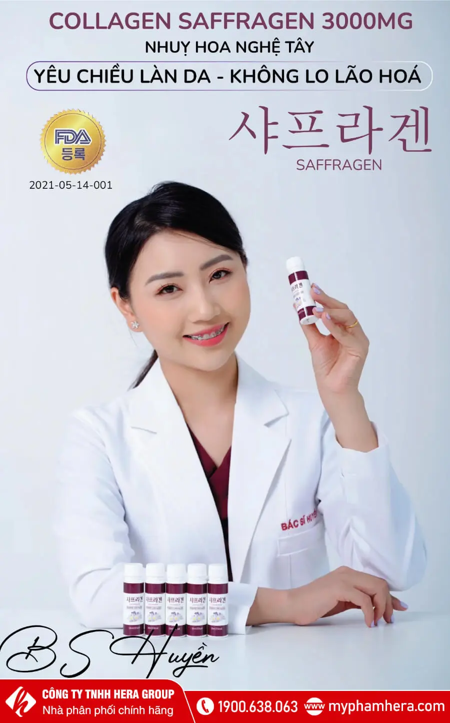 Nước uống Nhụy Hoa Nghệ Tây Saffron Collagen 3000mg