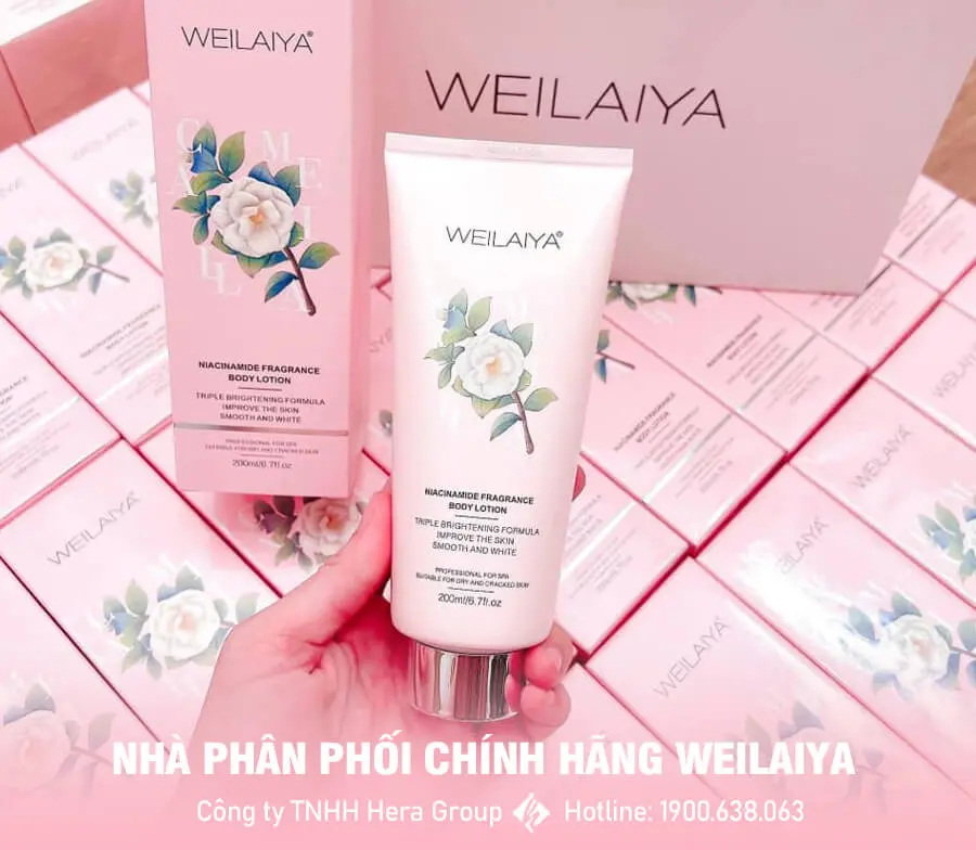 Serum dưỡng thể trắng da hoa trà Weilaiya chính hãng myphamhera.com