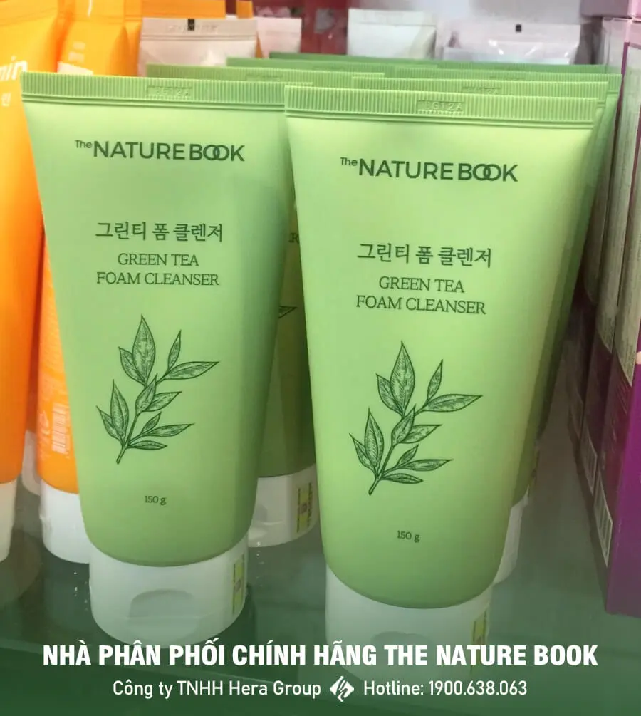 sữa rửa mặt trà xanh the nature book chính hãng myphamhera.com