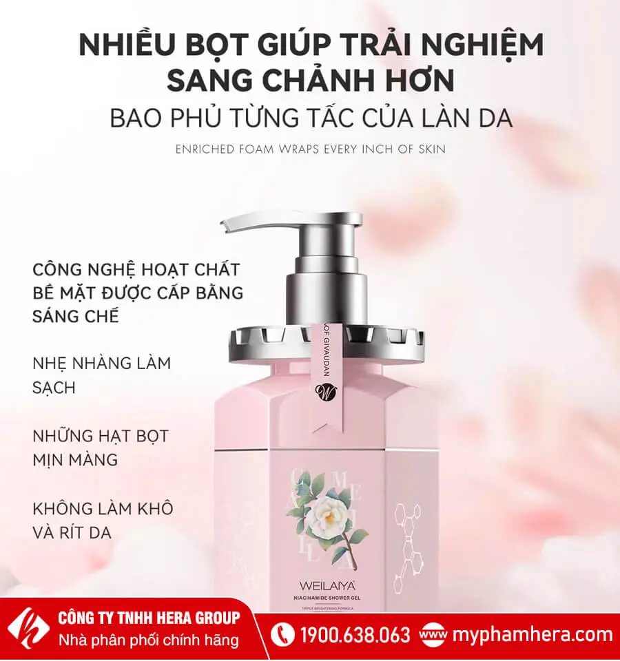 sữa tắm trắng da weilaiya myphamhera.com