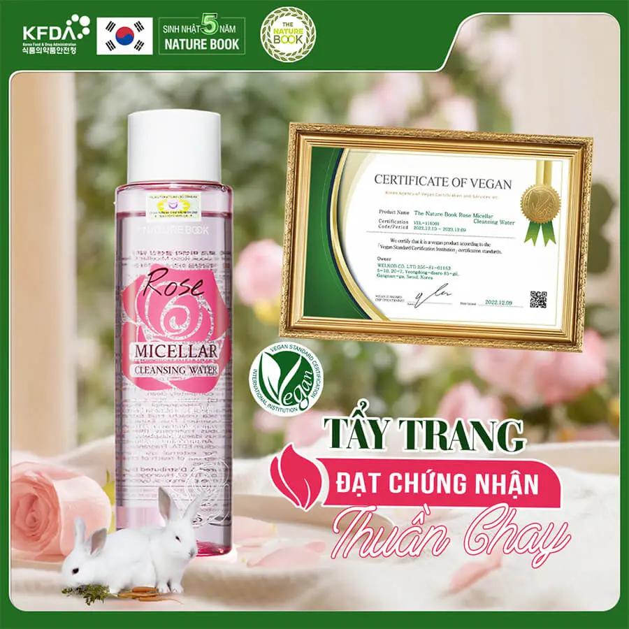 tẩy trang micellar thế hệ mới the nature book chính hãng myphamhera.com