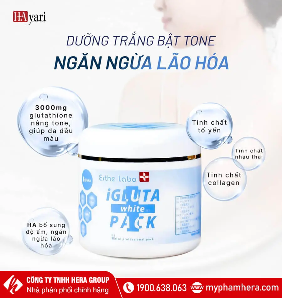 thành phần Kem ủ trắng Igluta White Pack myphamhera.com