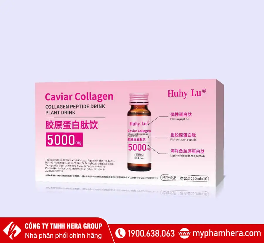 thành phần Nước uống Collagen Trứng Cá Tằm Caviar Huhy Lu myphamhera.com