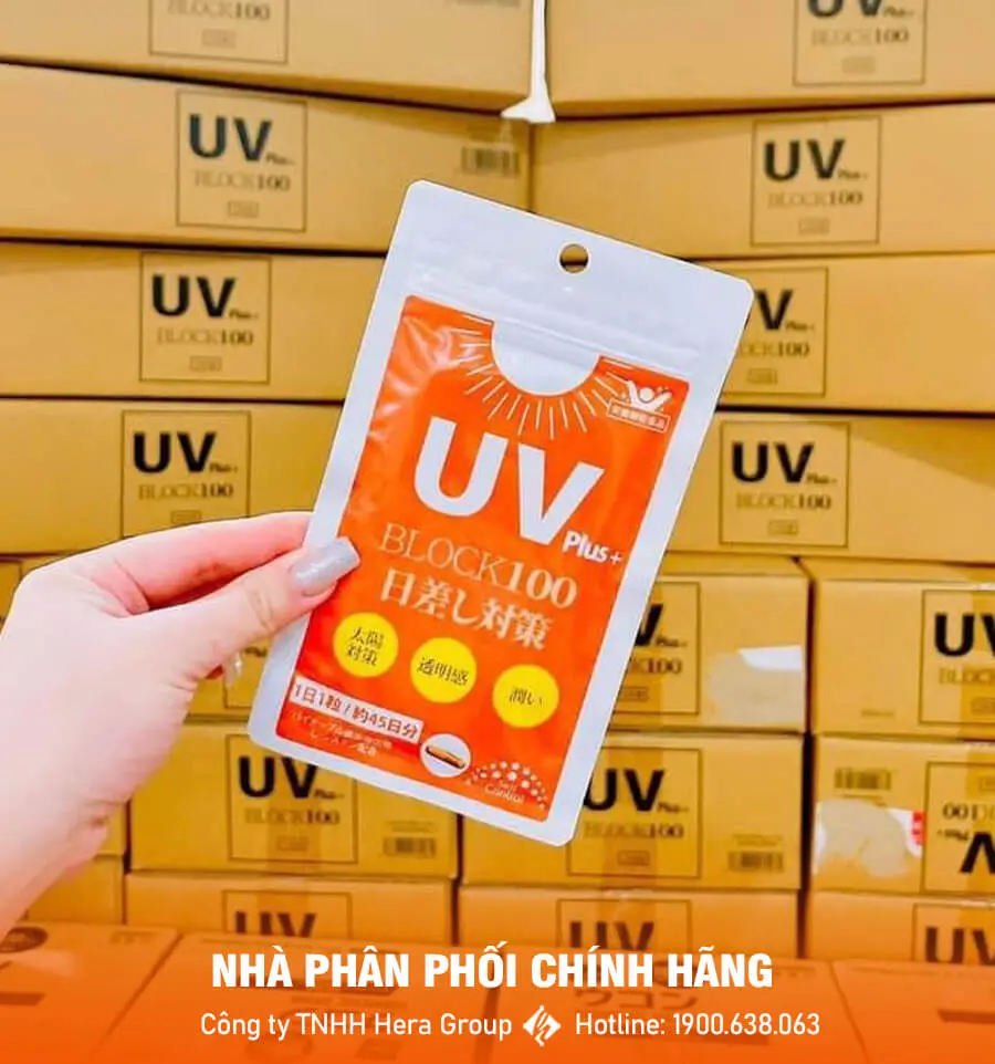 Viên uống chống nắng nội sinh UV Plus+ Block chính hãng myphamhera.com