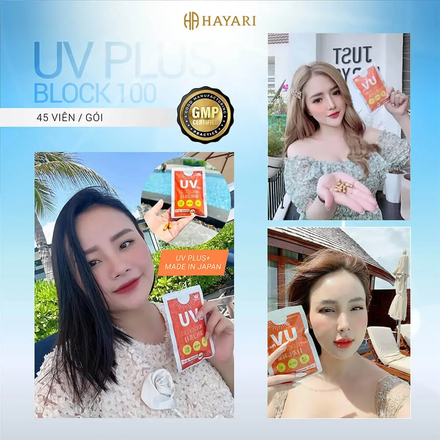 Viên uống chống nắng nội sinh UV Plus+ Block có tốt không myphamhera.com