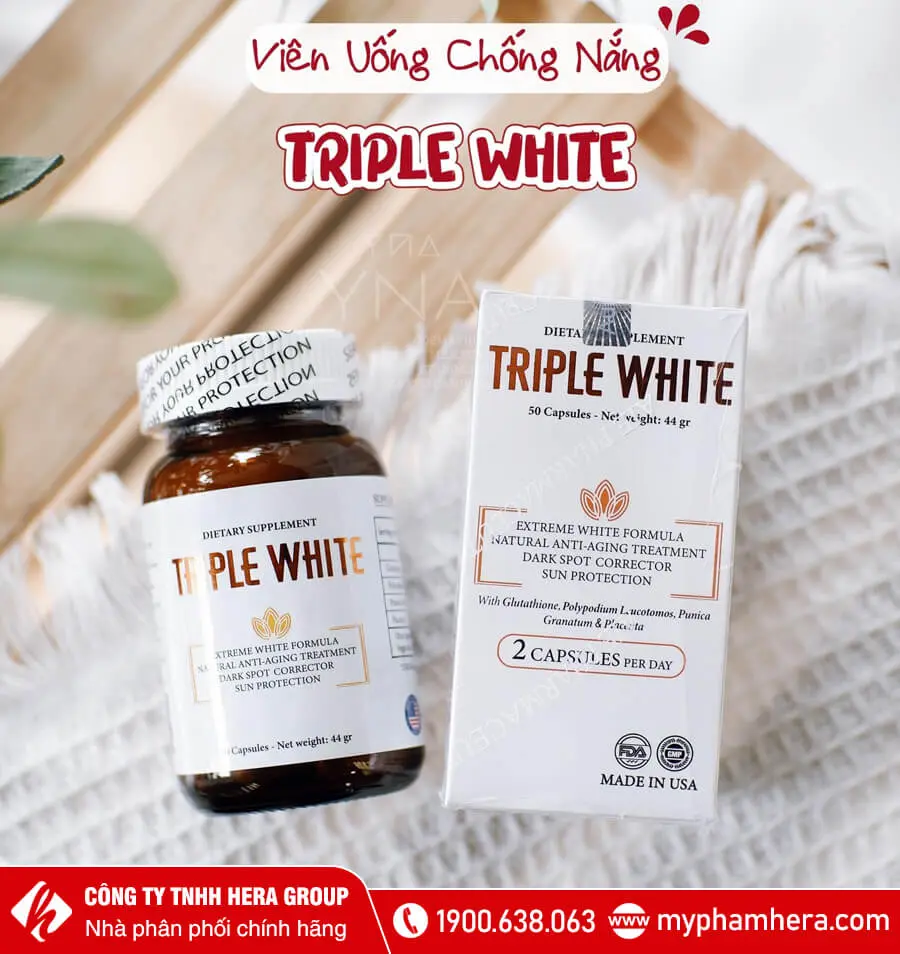 viên uống chống nắng Triple White myphamhera.com