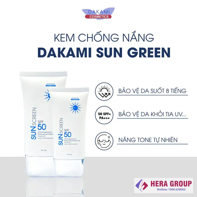 Công dụng Kem chống nắng Dakami Sun Screen