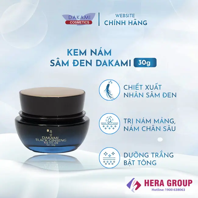 công dụng kem dakami sâm đen myphamhera.com