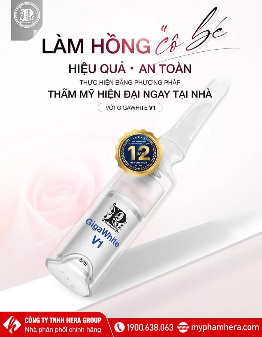 công dụng Kem trẻ hóa làm hồng âm môi Gigawhite V1 myphhamhera.com