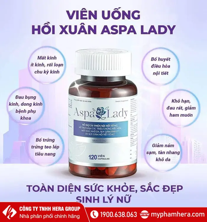 Công dụng Viên uống Aspa Lady hỗ trợ cải thiện nội tiết tố nữ