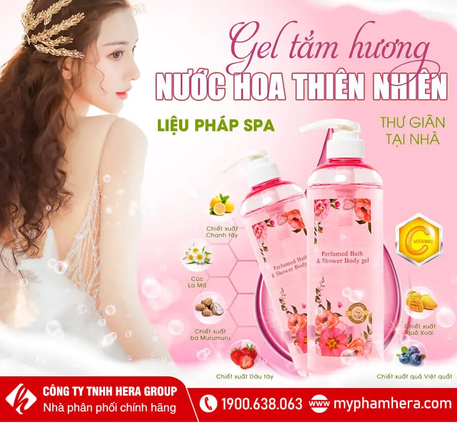 gel tắm hương nước hoa thiên nhiên nature book chính hãng myphamhera.com