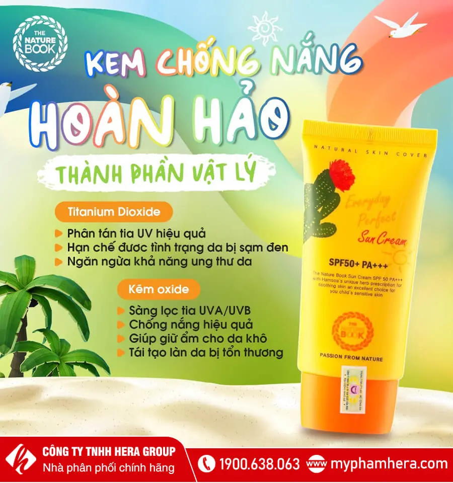 kem chống nắng hoàn hảo hàng ngày the nature book myphamhera.com