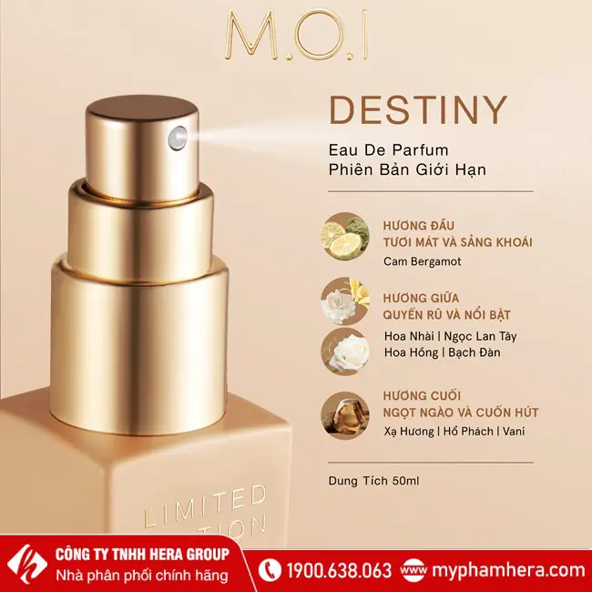 Mùi hương Nước hoa Destiny M.O.I 10ml - Hồ Ngọc Hà