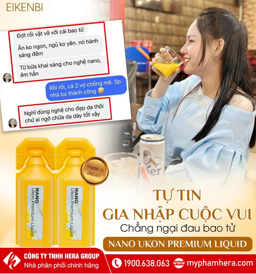 nước uống nghe nano ukon premium liquid eikenbi nhật bản chính hãng myphamhera.com