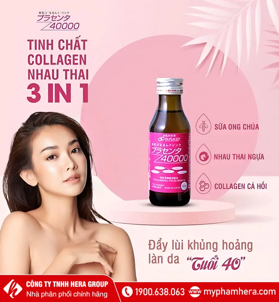 Nước uống tinh chất nhau thai Collagen Placenta 40.000 myphamhera.com