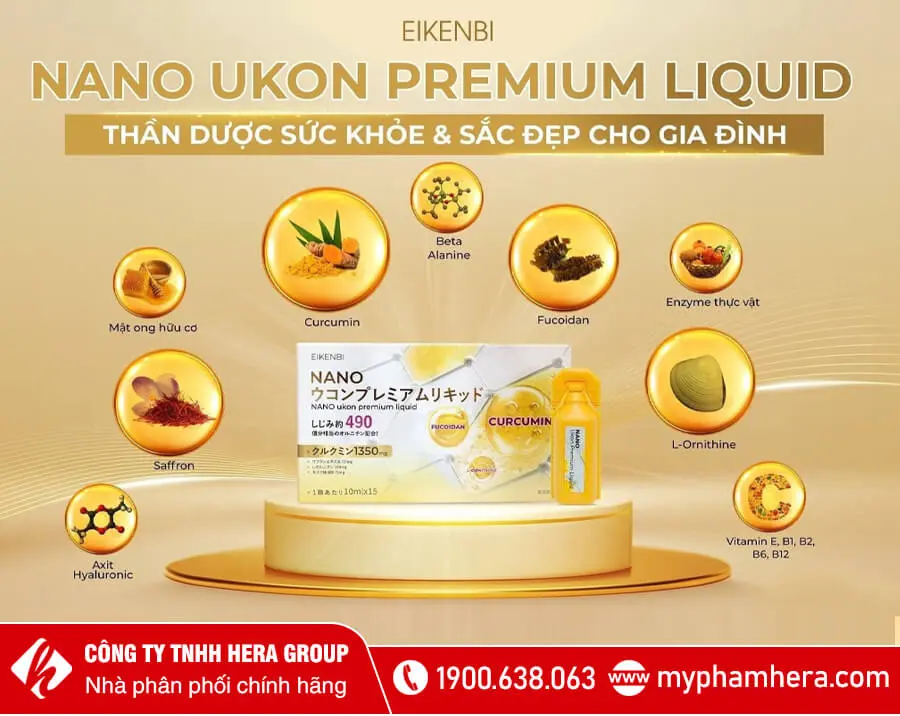 nước uống nghe nano ukon premium liquid eikenbi nhật bản chính hãng myphamhera.com