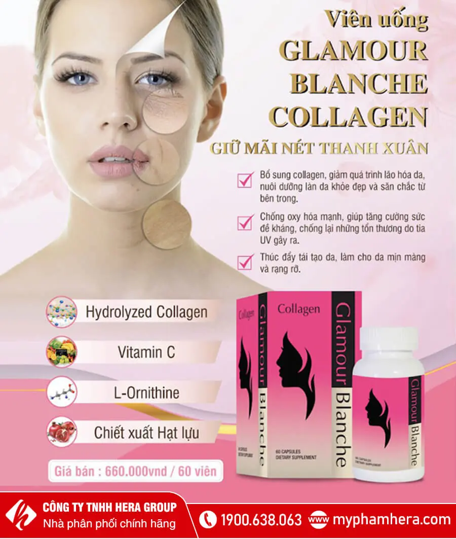 viên uống bổ sung collagen glamour mphamhera.com