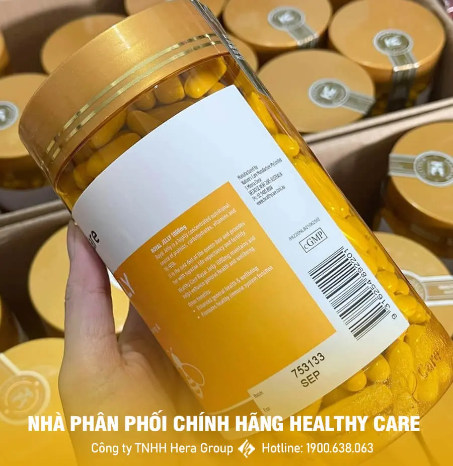 Viên uống sữa ong chúa Healthy Care Royal Jelly chính hãng myphamhera.com