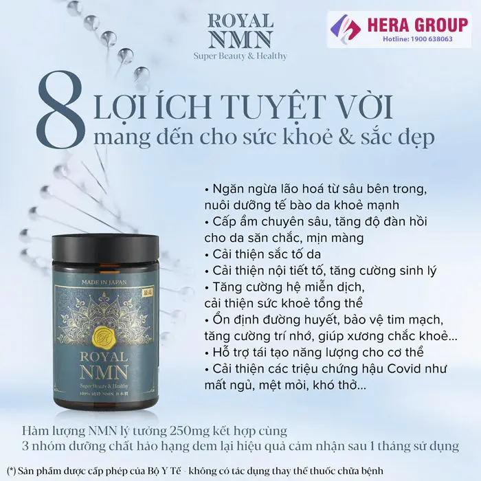 Công dụng Viên uống Royal NMN Nhật Bản