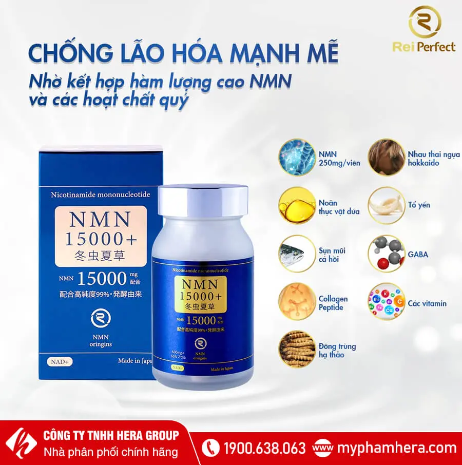 thành phần Viên uống NMN 15.000 Reiperfect myphamhera.com