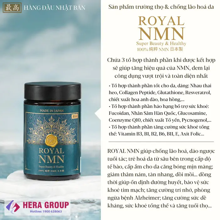 Thành phần Viên uống Royal NMN Nhật Bản