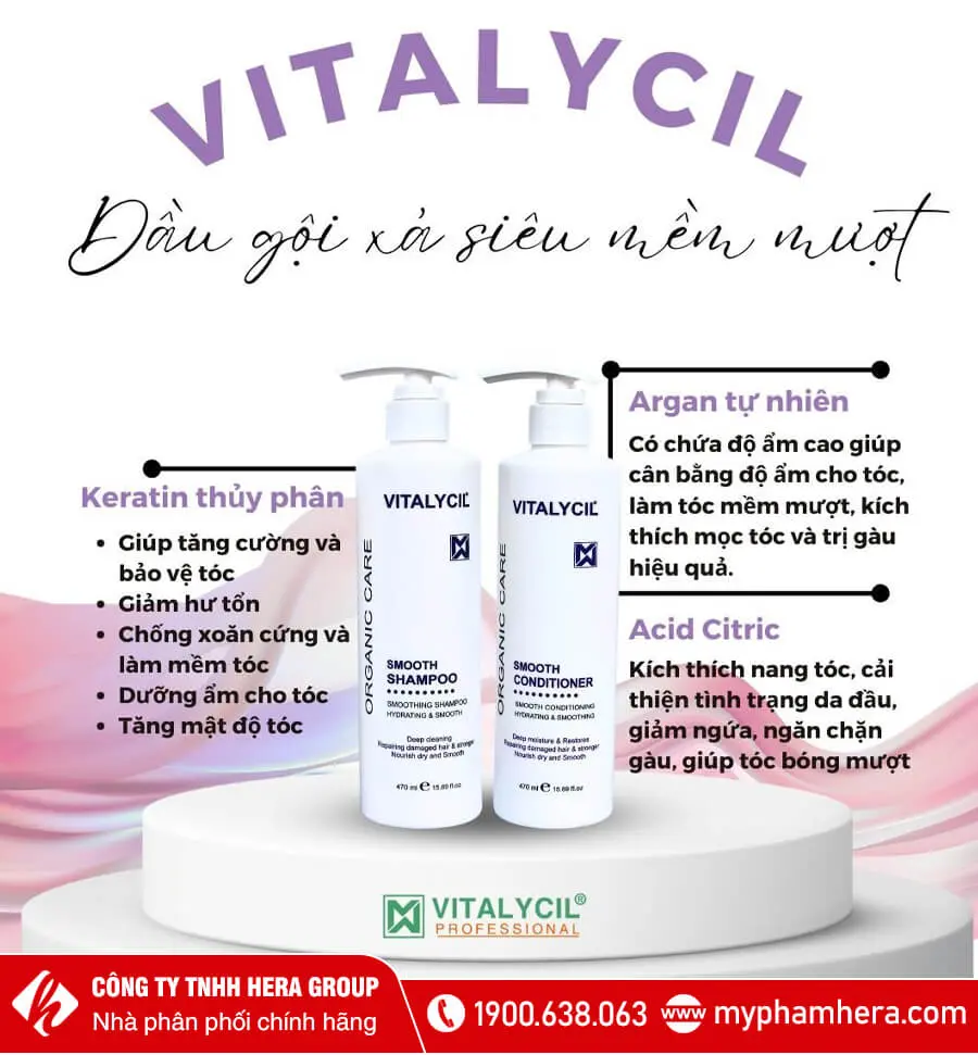 bộ gội xả siêu mượt vitalycil myphamhera.com