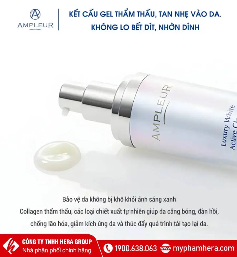 công dụng Serum trị nám Ampleur Luxury White Active Clear D myphamhera.com