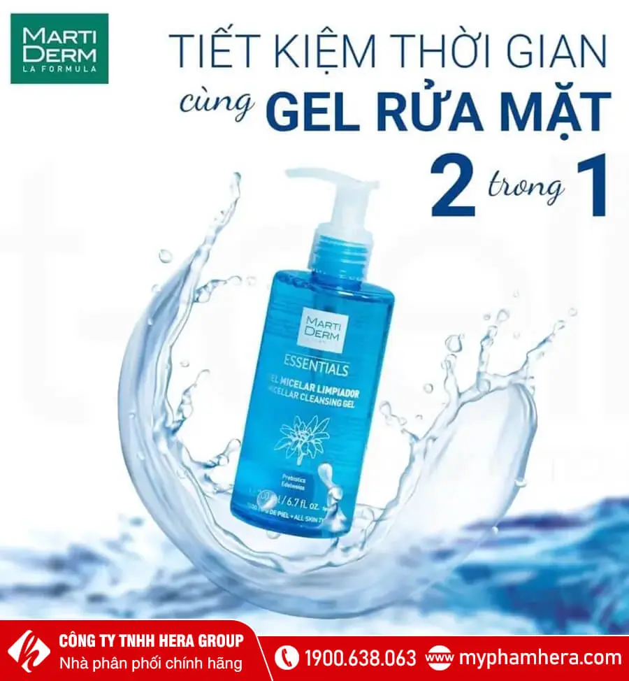 Gel rửa mặt cho mọi loại da MartiDerm myphamhera.com