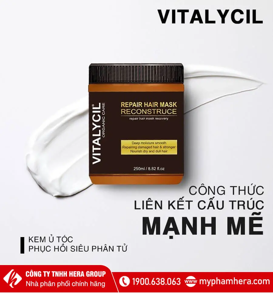 kem ủ tóc phục hồi siêu phân tử vitalycil chính hãng myphamhera.com