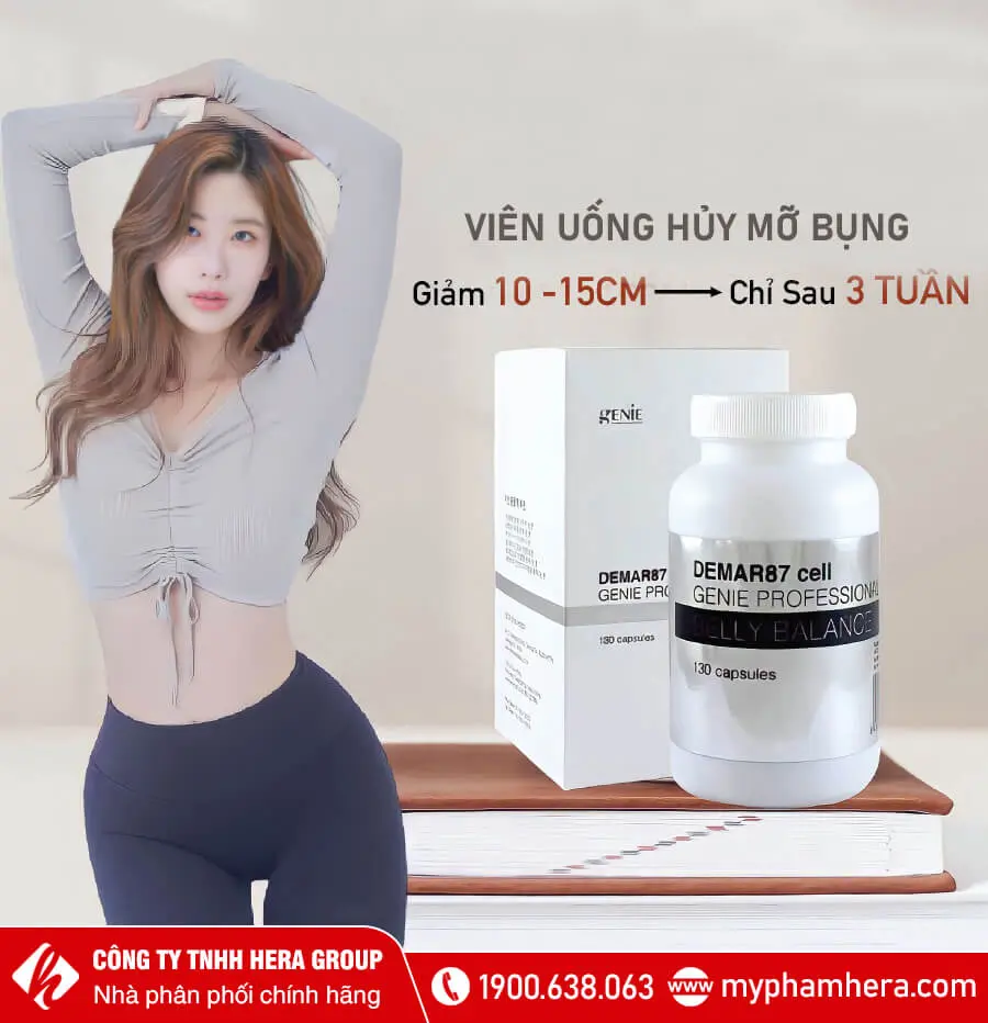 thành phần Viên uống giảm cân hủy mỡ bụng Demar87 Cell Genie Professional Belly Balance myphamhera.com