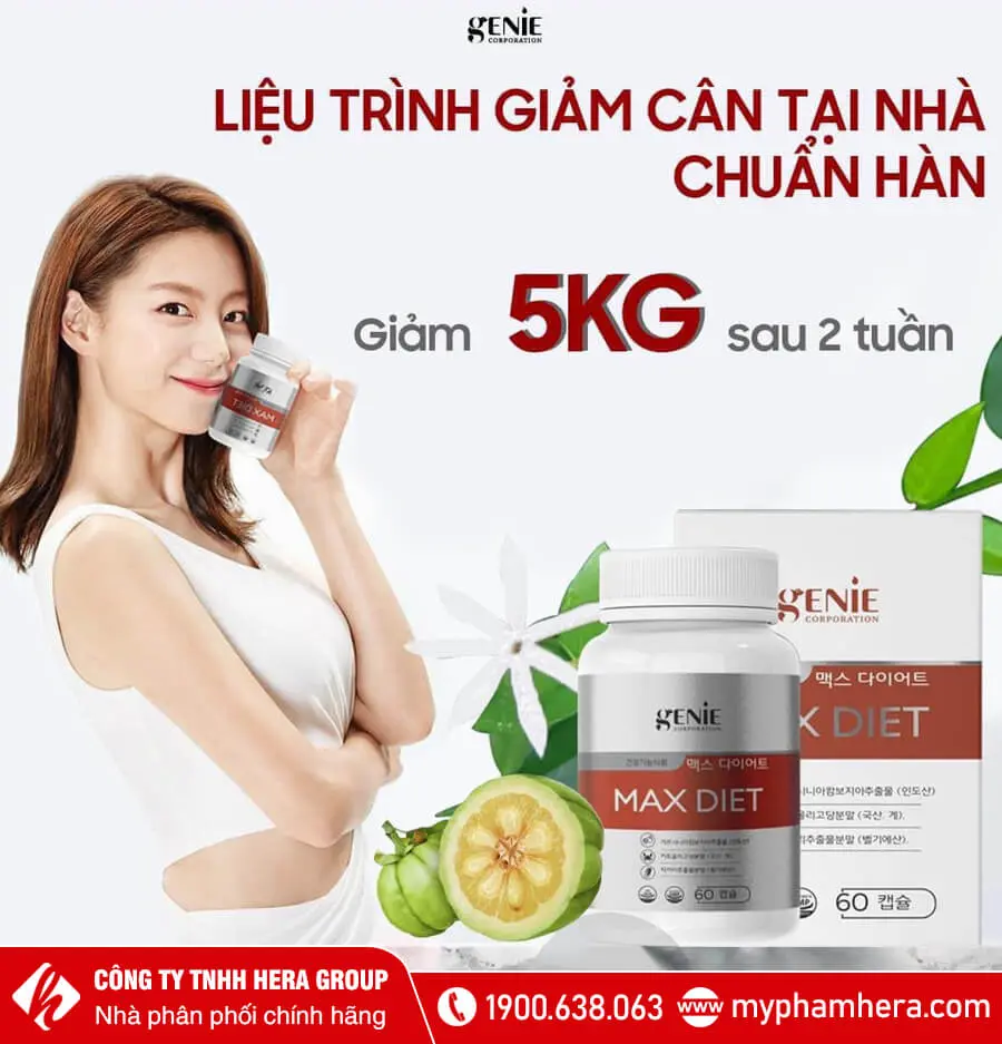 Viên uống giảm cân Genie Max Diet myphamhera.com