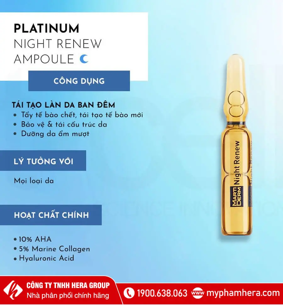 ampoule chống lão hóa da ban đêm martiderm myphamhera.com